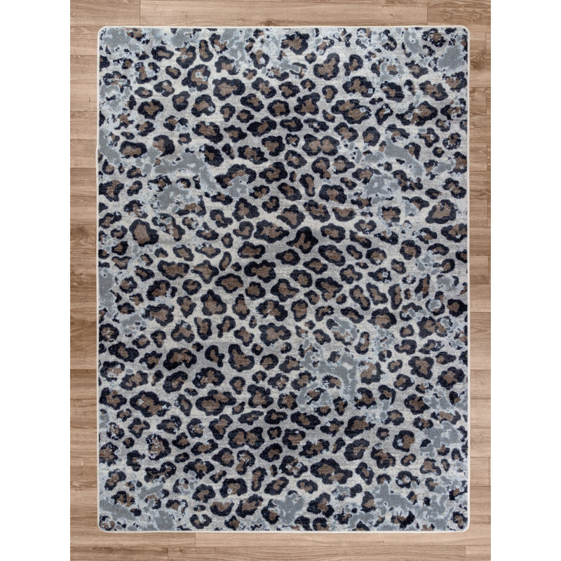 Tapis brun clair / gris Abinabi, Rectangle 5 pi x 8 pi