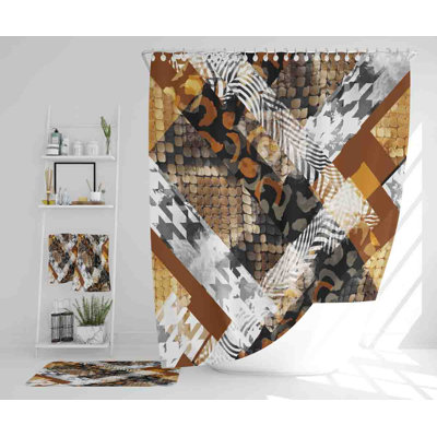 Niamph Polyester Shower Curtain Set