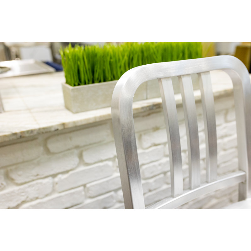 Navy Counter Stool with Metal Frame