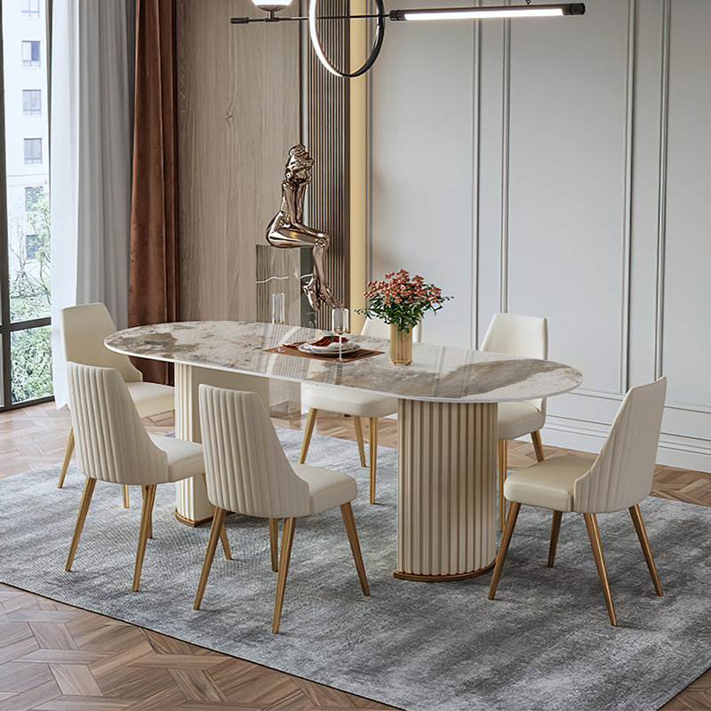 Table de salle à manger Aysa, H 30,12 po x L 70,87 po x l 35,43 po, Pandora