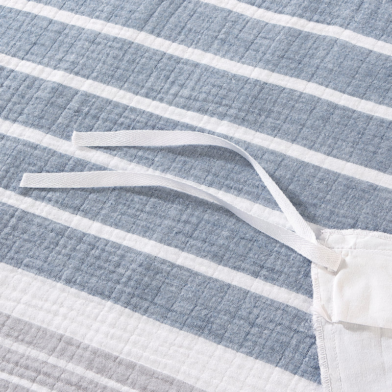 Ensemble de housse de couette 100% coton Swift Home, Housse de couette simple + 1 taie décorative stan, Bleu