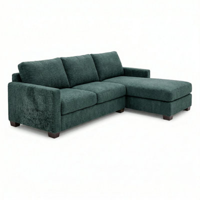 Canapé modulaire Damon - fabriqué aux États-Unis, livraison en 5 jours, options de tissus sur mesure, mobilier modulaire en forme de L en gros - velours gris anthracite antique - vert sauge