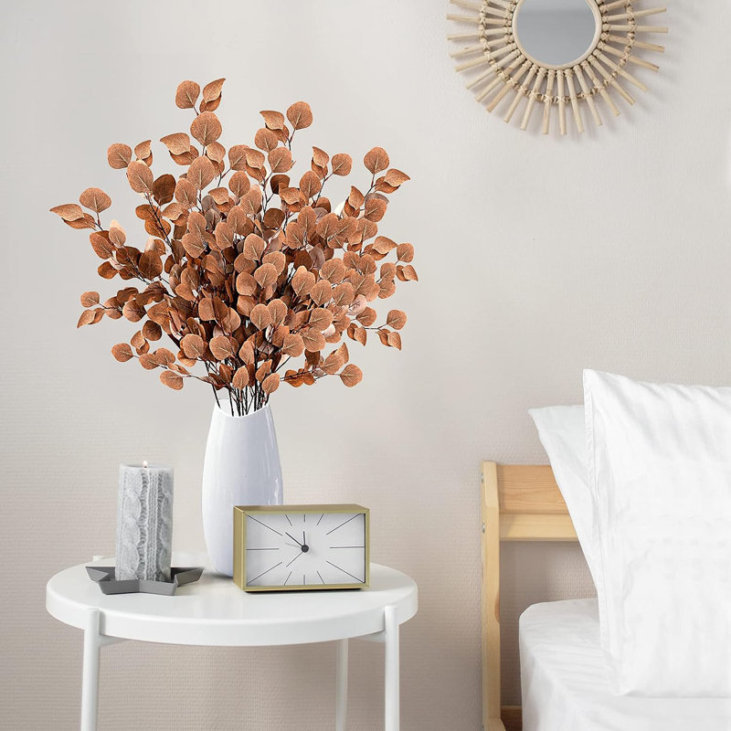 11.8'' Faux Eucalyptus Stems, Dark Brown