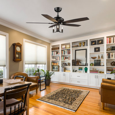 Jadiss 52'' low profile ceiling fan with light