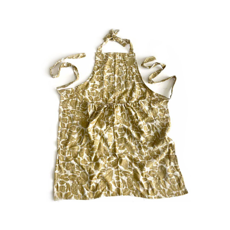 Organic Cotton Harvest Apron - Block Printed Yan