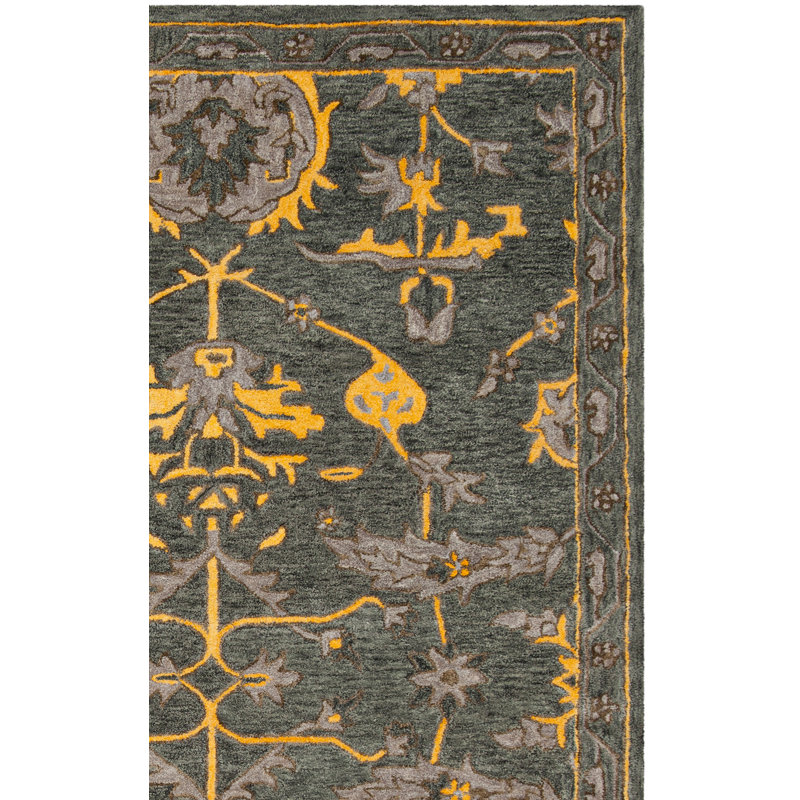 Rudra Hand Tufted Wool Oriental Rug, Rectangle 5' x 8'