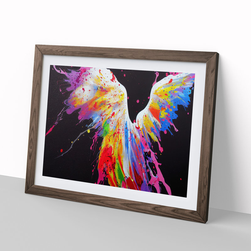 Angel Painted Vol.1 Abstract - Single Picture Frame Print, 46cm H x 64cm W, Brown