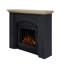 Anika 49" Electric Fireplace in Black Stucco by Real Flame