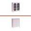 Armoire d'appoint courte en métal à 2 portes avec verre cannelé Short