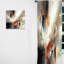 Rideau moderne orange et bleu IV - rideaux modernes - obscurcissant velours - 1 panneau-107582643