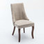 Chaise de salle à manger en lin-1401943071