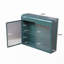 Armoire de rangement murale en métal 2 portes avec portes et tablettes en verre trempé-234972742