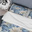 Ensemble de housse de couette en microfibre blanche et bleue-2000059987