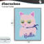 Giclée encadrée Cool Cat Bella, design par Steffanie Pisula-697493881-697493884
