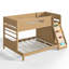 Lits modernes pour économiser de l'espace avec rangement, lit simple / simple TG sur lit double, foyer pour enfants