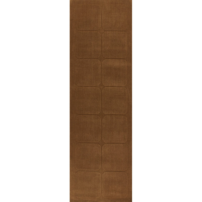 Tapis de couloir géométrique en laine tissé à la main 2 pi 3 po x 8 pi Aldery, Tapis de couloir 2 pi 3 po x 8 pi