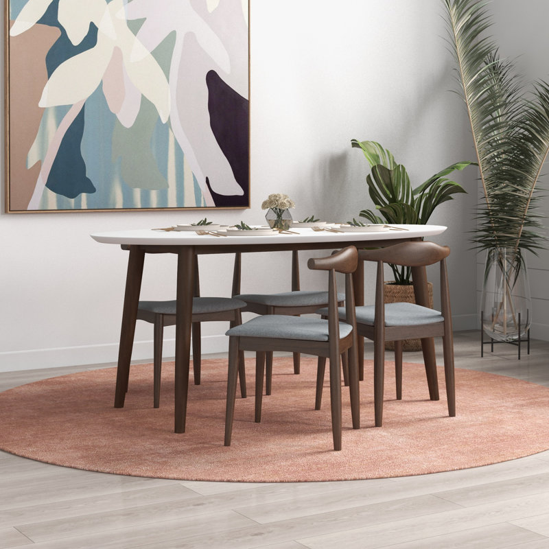 Kenzlynn 4 - Person Solid Wood Solid Wood Top Four Leg Dining Set
