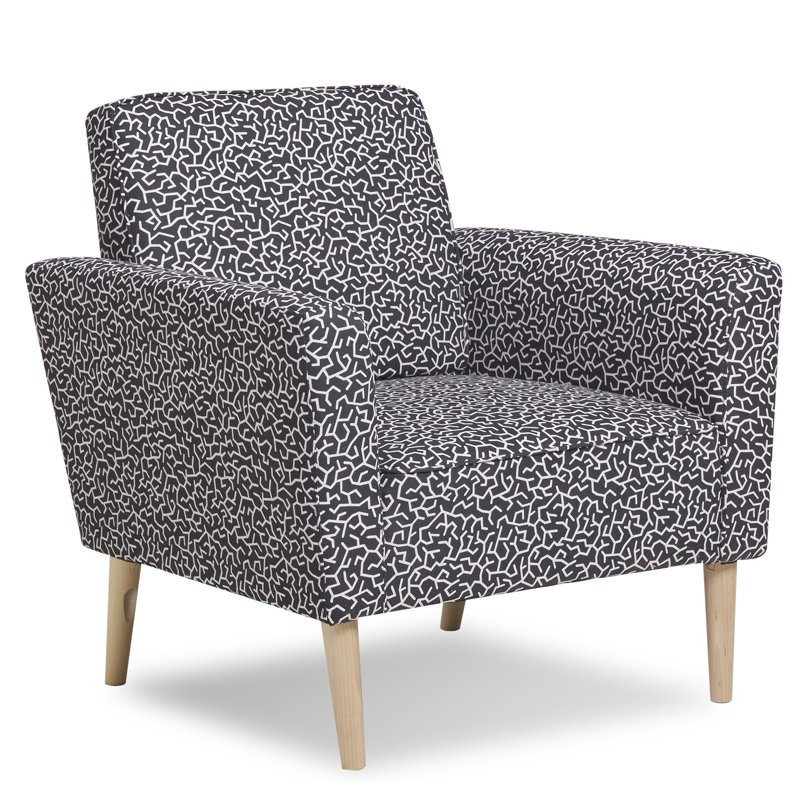 Rippeon 76.2Cm Wide Polyester Armchair, Black