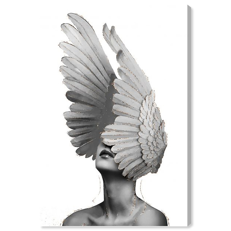 Unfurling Reversed Wings Canvas Fashion Print by Oliver Gal, 45"H x 30"W, Canvas Unframed