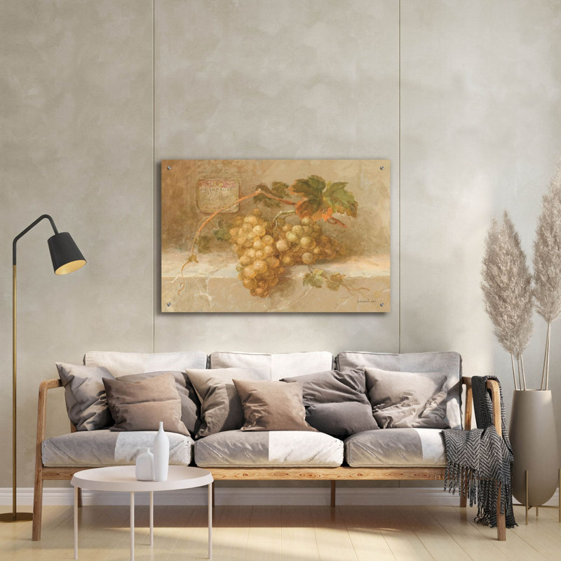  «Champagne Grapes» par Danhui Nai, art mural en verre acrylique, 36 po x 24 po