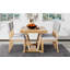 Ensemble de table de salle à manger rustique 5 pièces avec 4 chaises rembourrées, table de salle à manger rectangulaire 59 po-696182552