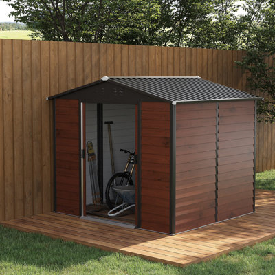 8 ft. W x 7 ft. D Metal Tool Shed