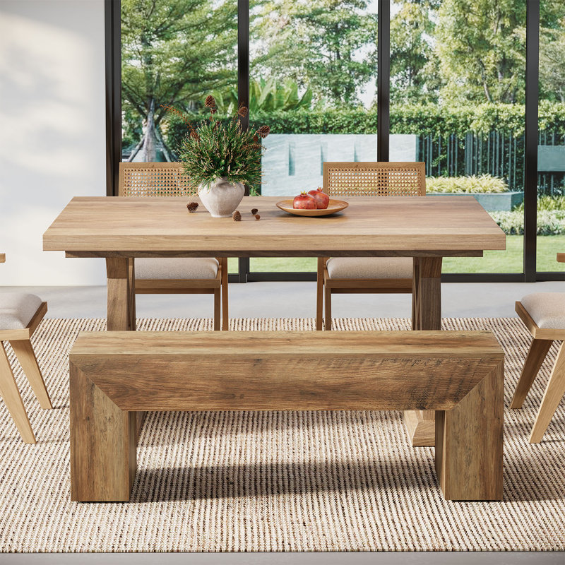 47'' Farmhouse Dining Bench, Brown