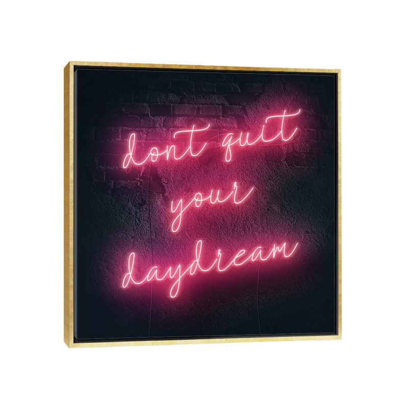 «Neon Inspo III» par Victoria Borges - impression d'art graphique, H 26 po x l 26 po x P 1,5 po, Toile encadrée d'or