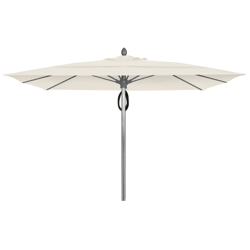 Parasol de marché carré 10 pi Prestige, Aluminium brillant, Sarcelle