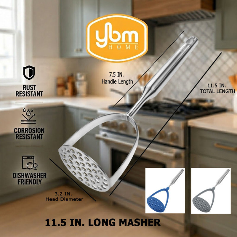 Presse-purée en acier inoxydable YBM Home, Ensemble de 8