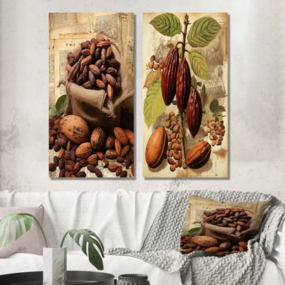 Cacao Velvet Vintage - Cacao Canvas Wall Art Set Of 2