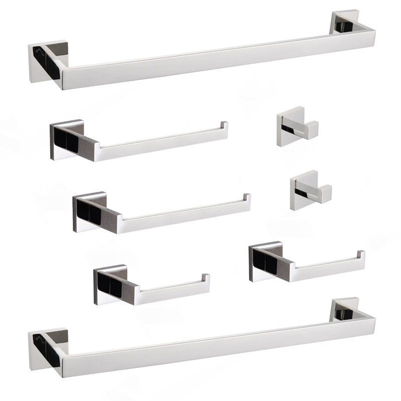 8 - Piece Bathroom Hardware Set, Chrome