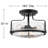 Harper 14.5-in 3-Light Semi-Flush Mount Retro Ceiling Light