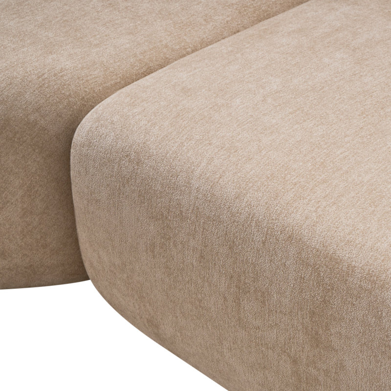 Canapé modulaire surdimensionné en velours 118 po avec méridienne en forme de L 118 po et canapé modulaire sans cadre en mousse à mémoire de forme
