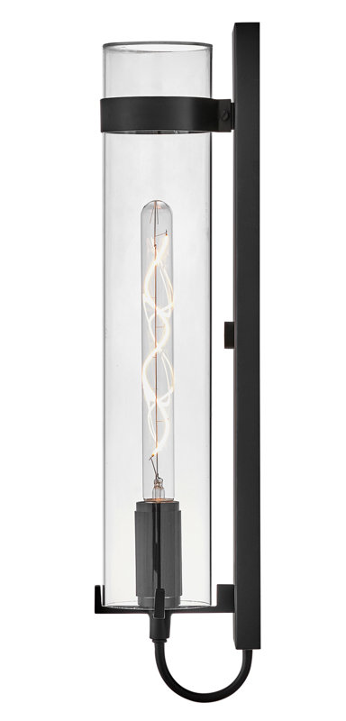 Ryden 1 - Light Outdoor Wall Lantern, Black