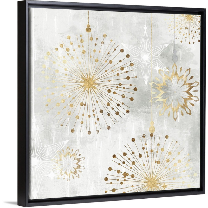 « Réveillon du nouvel an »-reproduction d’art sur toile, 22" H x 22" W x 1.75" D, Cadre noir