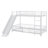 Metal Bunk Bed With Slide And Guardrails,-3625822-3625819