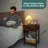 Nightstand With Charging Station, Side Table End Table With Large Drawer And Storage Shelf,(Brown)