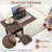 1 PCS C-shaped End Table with Charging Station Rolling Bedside Table Couch Side Table