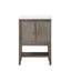 Meuble-lavabo simple 24 po avec plateau en céramique Cheriton-476775126