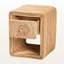 Table de chevet en rotin naturel à 1 tiroir et 1 tablette Kaya de style bohémien H 17,04 po x l 13,89 po x P 14 po Kaya