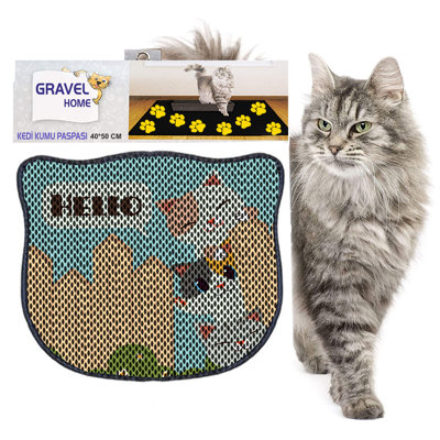 Durable Cat Litter Mat, 15.7 x 19.7 inches | 50% PVC / 50% Polyester, Machine Washable & Vacuum Friendly | Perfect for Easy Cleanup, Non-Slip Design to Keep Your Home Clean & Fresh, Ideal for Pet Owners