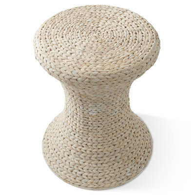 Table d'appoint en sablier, table d'appoint ronde en sablier, sablier et blanc