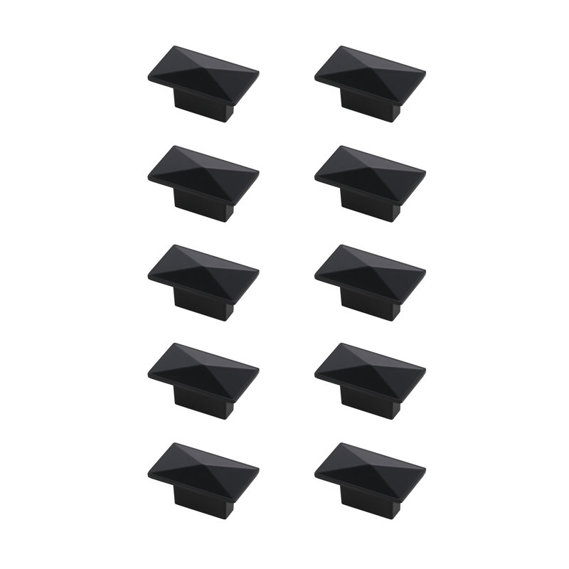 Jax 1.9" Length Rectangular Knob, Matte Black