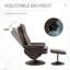 Fauteuil inclinable ergonomique pivotant de 31,5 po de largeur avec repose-pieds-1033214702-1033214697