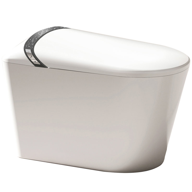 Elongated White Smart Toilet With Auto Open/Close Lid, Foot Sensor Function, 1.28 Siphonic Jet Flushing, Multiple Washing Modes, And Heated Seat For A Hygienic Bathroom