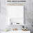 Modern Wall Cabinet For Bathroom - 2 Doors, Adjustable Shelf, Over Toilet, White, Space Saver Saving Option