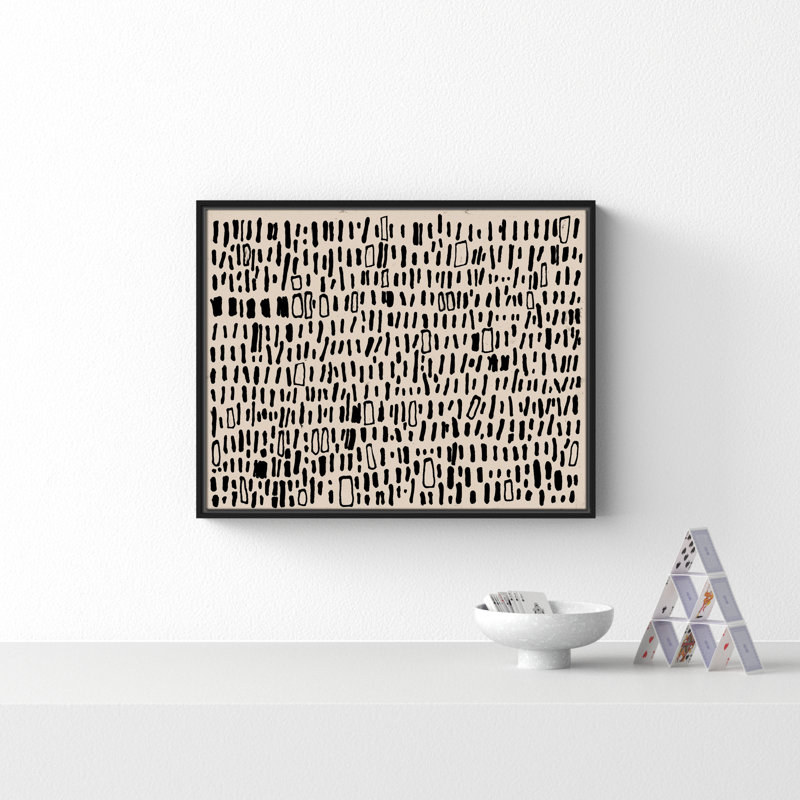 Tribal Code by Filippo Ioco, 23.5" H x 29.5" W x 2" D, Black