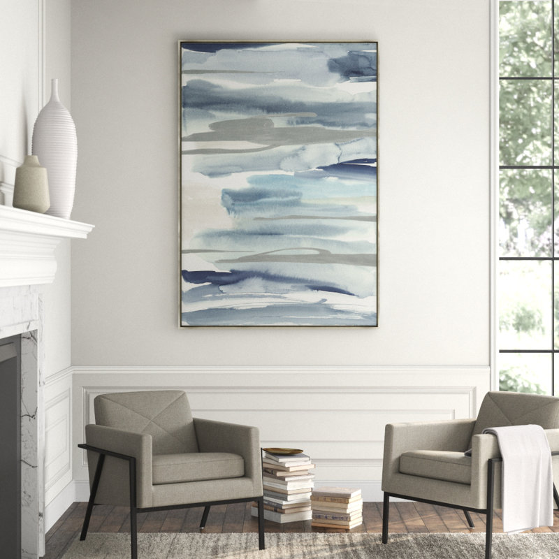 Layered Water I Print by Janice Sadler, 69.5" H x 48.5" W, Image Gel Brush