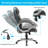 Black Big And Tall Leather Office Chair Adjustable High Back Task Chair With High Back/Footrest/Lumbar Cushion/Adjustable Height
